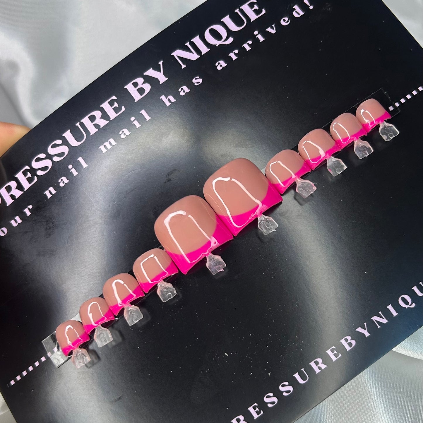 Classic French Tip Toes 10 Pcs